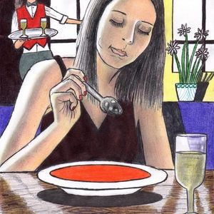 Home decor Art PRINT on paper "the soup is fine"